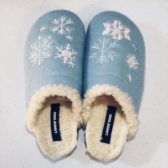 ▫️Land’ End Felt Snowflake Slip-On/Scuff Slippers | Size 6 - Picture 11 of 13
